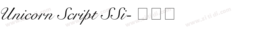 Unicorn Script SSi字体转换